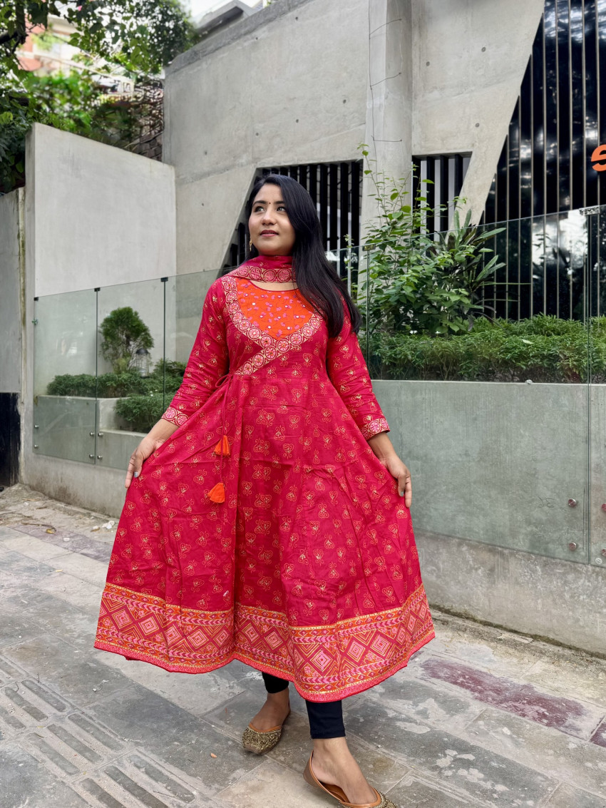 12 kolir anarkali- 2pcs